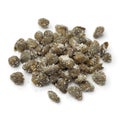 Heap of capers in salt Royalty Free Stock Photo