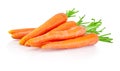 Heap of carrots isolated on white background Royalty Free Stock Photo