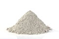 Heap of cement powder intended for industry isolated