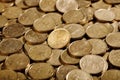 Heap of 50 cent euro coins Royalty Free Stock Photo