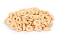 Heap cereals ring isolated on white background Royalty Free Stock Photo