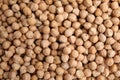 Heap of chickpea as background, top view. Veggie seeds