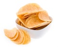 Heap of Chips in a bowl Royalty Free Stock Photo