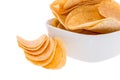 Heap of Chips in a bowl Royalty Free Stock Photo
