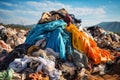 Heap Of Clothes Tossed Into Landfill