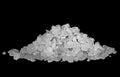 Heap of coarse sea salt isolated on black background Royalty Free Stock Photo