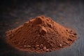 Heap of cocoa powder with cocoa beans Royalty Free Stock Photo