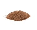 Heap of cocoa powder isolated on white background. Royalty Free Stock Photo