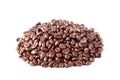 Heap of Coffee Beans isolated on white background Royalty Free Stock Photo