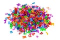 Heap of colored letters, 3D rendering Royalty Free Stock Photo