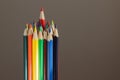 Heap of colored pencils, dark background Royalty Free Stock Photo
