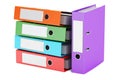 Heap of colored ring binders, 3D rendering Royalty Free Stock Photo