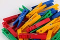 A heap of colorful clothespins Royalty Free Stock Photo