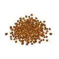 The heap of coriander seeds isolated on white background. Watercolor illustration
