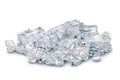 Heap of crushed ice isolated on white background with clipping path Royalty Free Stock Photo