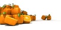 Heap of cubic oranges Royalty Free Stock Photo