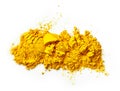 Heap of curcuma powder