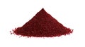 Heap of dark red food coloring isolated on white Royalty Free Stock Photo