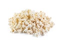 Heap of delicious popcorn, isolated on white background