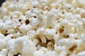 Heap of delicious white salty popcorn