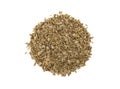 Heap dill seed isolated on white background. Top view Royalty Free Stock Photo