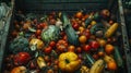 Heap of Discarded Vegetables.AI generated image Royalty Free Stock Photo
