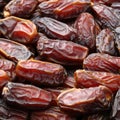 Heap of dried dates close-up Royalty Free Stock Photo