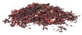 Dried hibiscus petals isolated