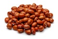 Heap of dried pinto beans isolated on white Royalty Free Stock Photo