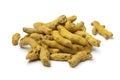 Heap of dried turmeric rhizomes Royalty Free Stock Photo