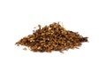 Heap of dry Pipe Tobacco on white