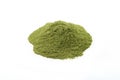Heap of dry young barley or wheat grass powder isoolated. Royalty Free Stock Photo