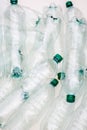 Heap of empty crumpled plastic bottles