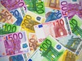Heap of Euro banknotes Royalty Free Stock Photo