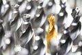 Heap of finished metal drills Royalty Free Stock Photo