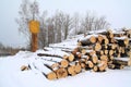 Heap firewood