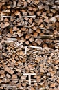 Heap of firewoods as background . Royalty Free Stock Photo