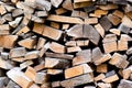 Heap of firewoods as background . Royalty Free Stock Photo