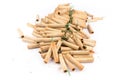 Heap of firework crackers isolated on white background Royalty Free Stock Photo