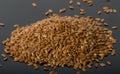 Heap of flax seeds