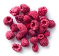 Heap of freeze dried raspberries