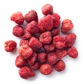 Heap of freeze dried strawberries