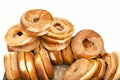 Heap of fresh big bagels Royalty Free Stock Photo