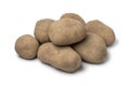 Heap of fresh Dutch variety potato called Bintje on white background Royalty Free Stock Photo