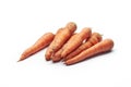 Heap of fresh raw carrots isolated on white background Royalty Free Stock Photo
