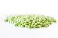 Heap of fresh peas isolated on white Royalty Free Stock Photo