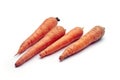 Heap of fresh raw carrots isolated on white background Royalty Free Stock Photo