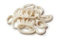 Fresh raw squid rings Royalty Free Stock Photo