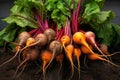 Heap of fresh ripe beet roots