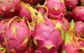 Heap of Fresh Dragon Fruits Pitaya For Sale on Local Market Royalty Free Stock Photo